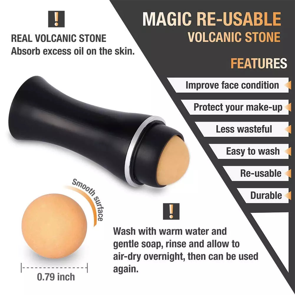 VolcaRoller - New Reusable Oil Absorbing Volcanic Face Roller